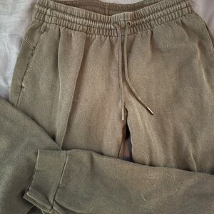 Adidas Green Sweatpants Relaxed Fit Joggers